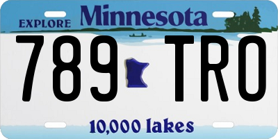 MN license plate 789TRO