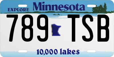 MN license plate 789TSB