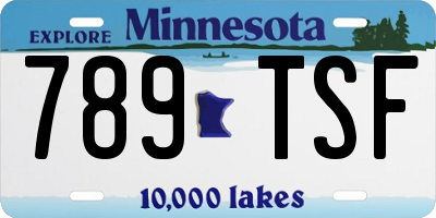 MN license plate 789TSF