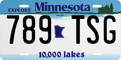 MN license plate 789TSG