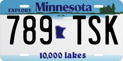 MN license plate 789TSK