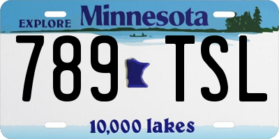 MN license plate 789TSL