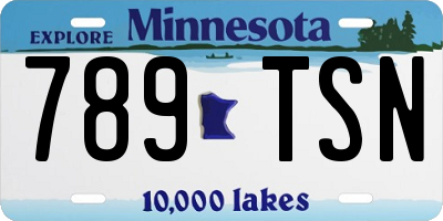 MN license plate 789TSN