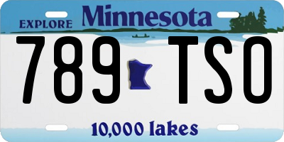 MN license plate 789TSO