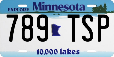 MN license plate 789TSP