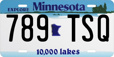 MN license plate 789TSQ