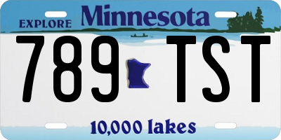 MN license plate 789TST