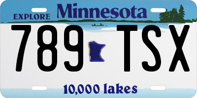MN license plate 789TSX