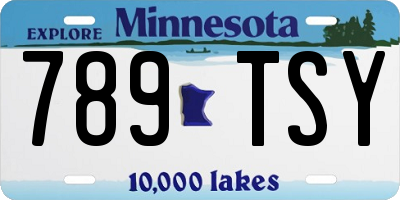 MN license plate 789TSY