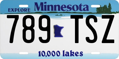 MN license plate 789TSZ