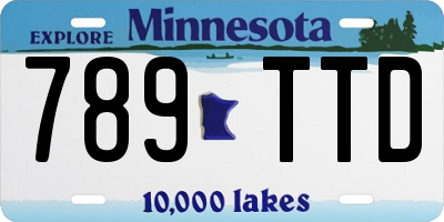 MN license plate 789TTD