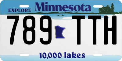 MN license plate 789TTH
