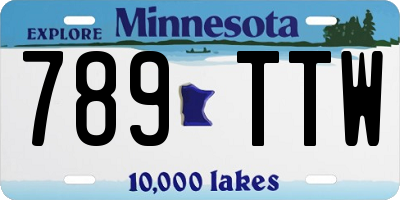 MN license plate 789TTW