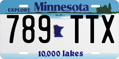 MN license plate 789TTX