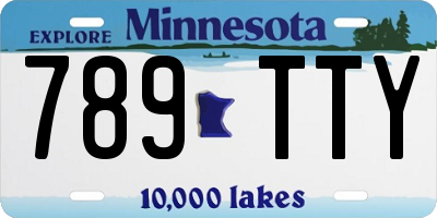 MN license plate 789TTY