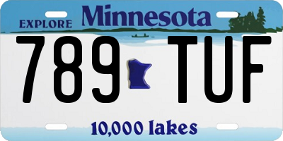 MN license plate 789TUF