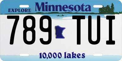 MN license plate 789TUI