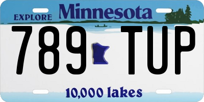 MN license plate 789TUP