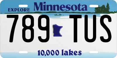 MN license plate 789TUS