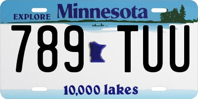 MN license plate 789TUU