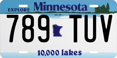 MN license plate 789TUV