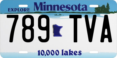 MN license plate 789TVA