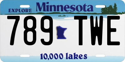 MN license plate 789TWE