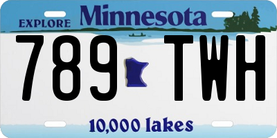 MN license plate 789TWH
