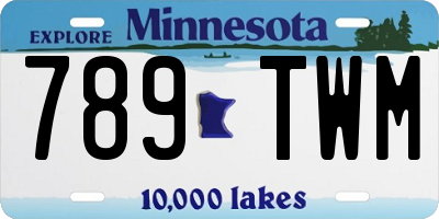 MN license plate 789TWM