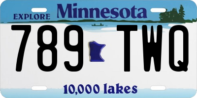 MN license plate 789TWQ