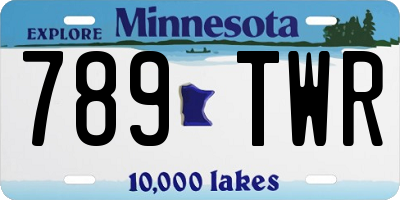 MN license plate 789TWR