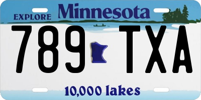 MN license plate 789TXA