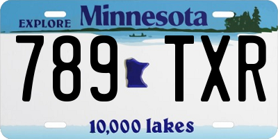 MN license plate 789TXR