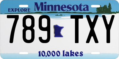 MN license plate 789TXY