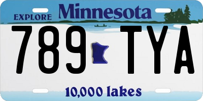 MN license plate 789TYA