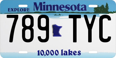 MN license plate 789TYC