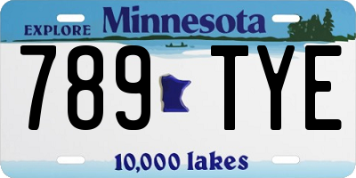 MN license plate 789TYE