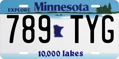 MN license plate 789TYG
