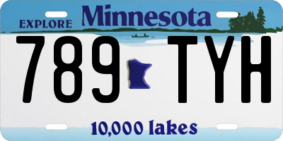 MN license plate 789TYH