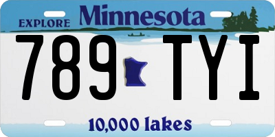 MN license plate 789TYI