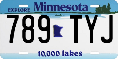 MN license plate 789TYJ