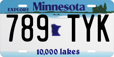 MN license plate 789TYK
