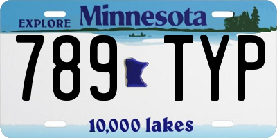 MN license plate 789TYP