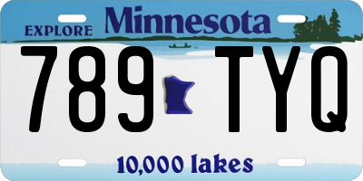 MN license plate 789TYQ