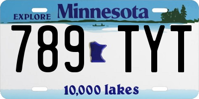 MN license plate 789TYT