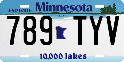 MN license plate 789TYV