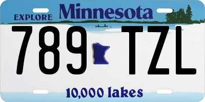 MN license plate 789TZL