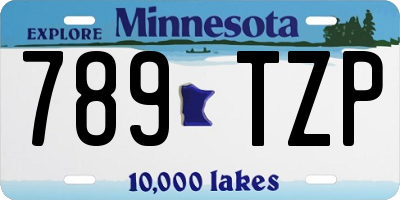 MN license plate 789TZP