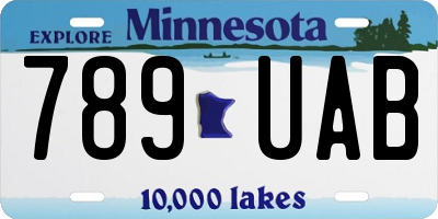 MN license plate 789UAB