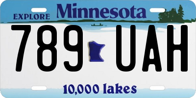 MN license plate 789UAH